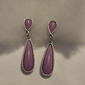 Vintage Lilac Emmons Purple Drop Earrings